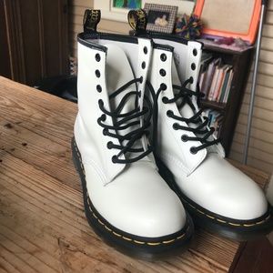Brand New White Doc Martens (Size 8)